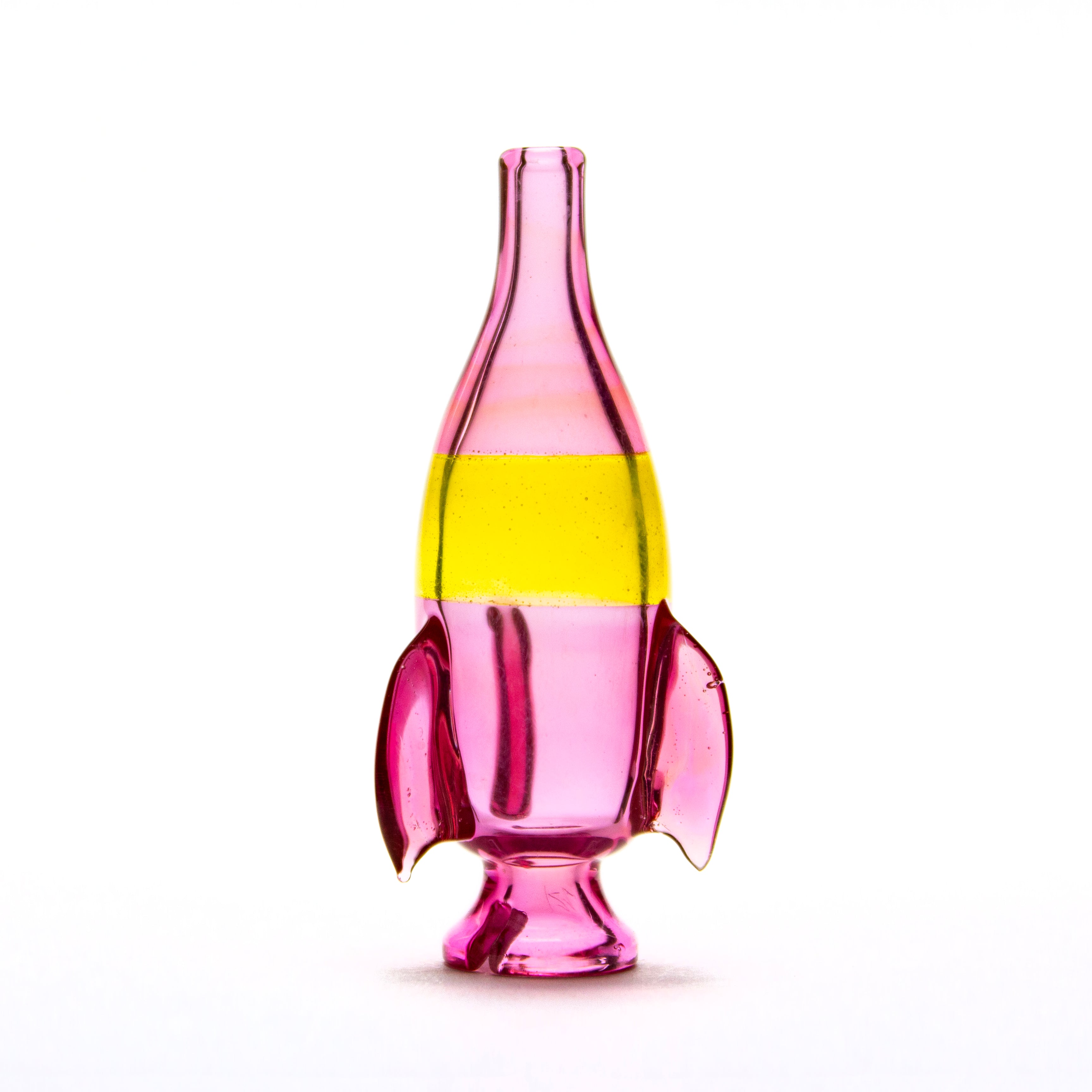 Uzzi Glass Karmaline (Yellow Opal) Rocket Pivot Tip #UZI39 - Planet Caravan